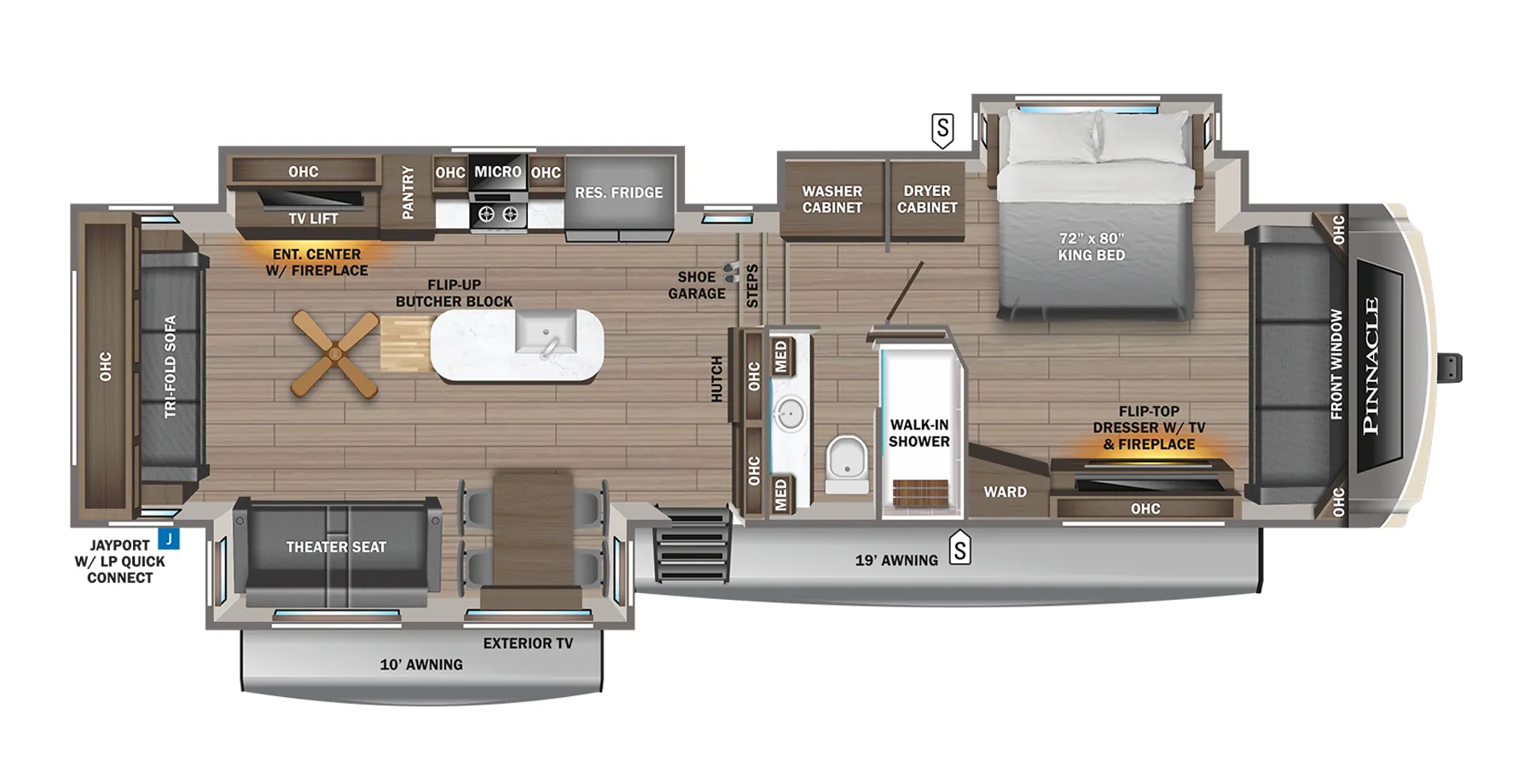 Jayco Pinnacle 36SSWS floor plan