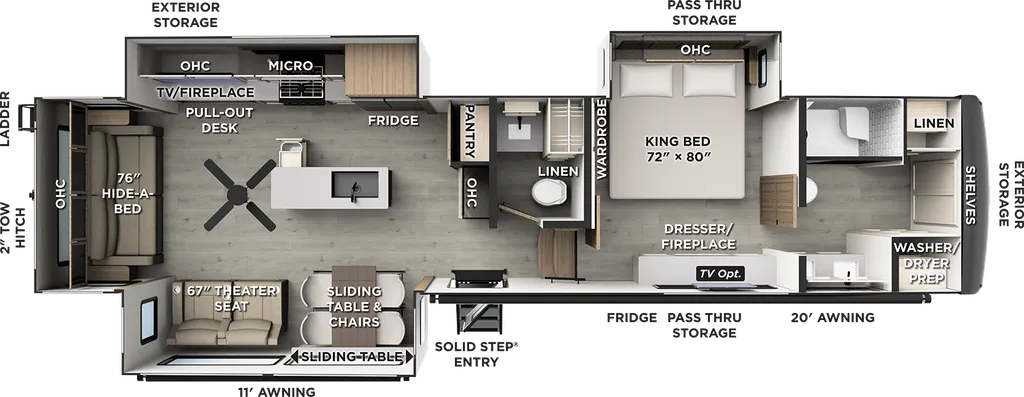 2027 Forest River Flagstaff Classic 401CFB floor plan