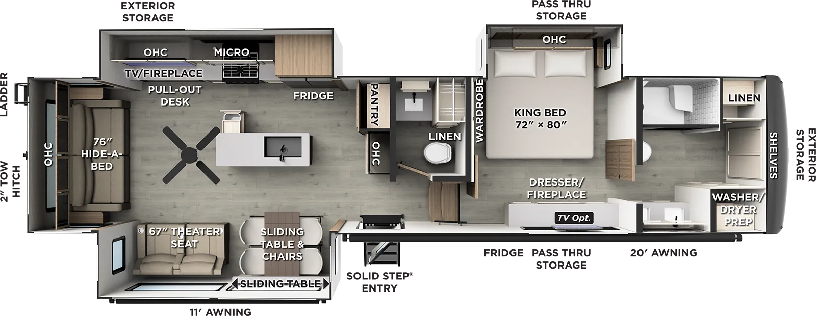2027 Forest River Flagstaff Classic 401CFB - Floor plan
