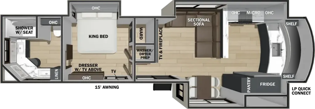 2026 Forest River Cedar Creek Cottage 40CMK floor plan