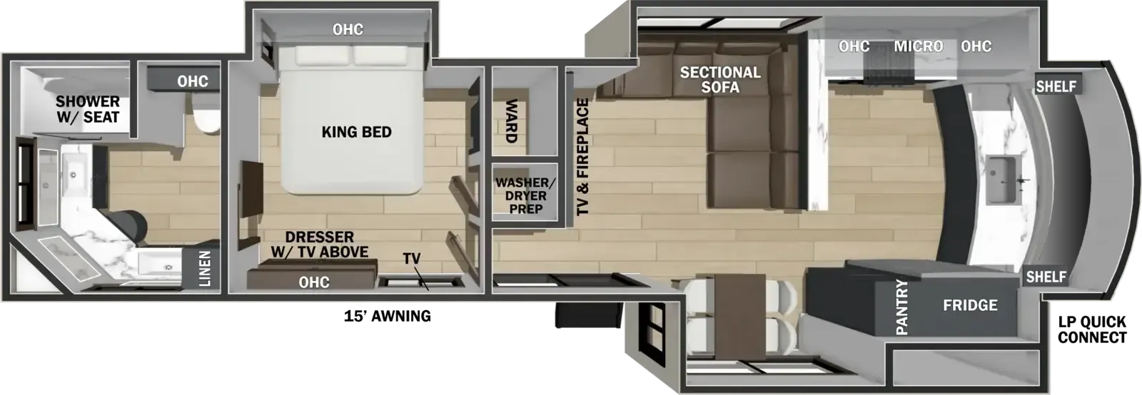 Forest River Cedar Creek Cottage 40CMK floor plan