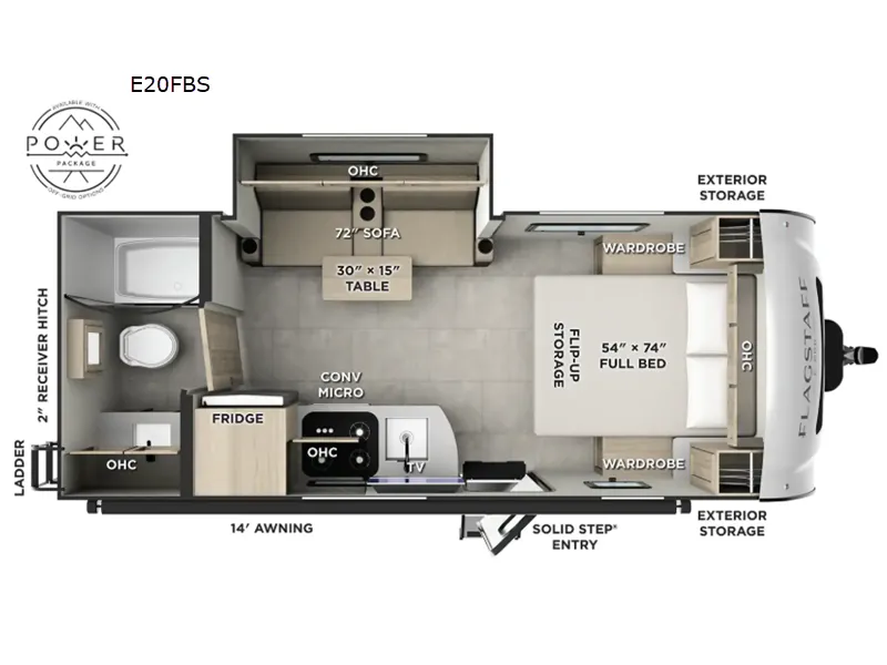 2026 Forest River Flagstaff E-Pro E20FBS - Floor plan