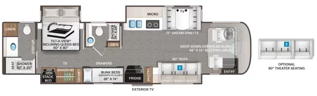 Thor Motor Coach Riviera 39BH floor plan