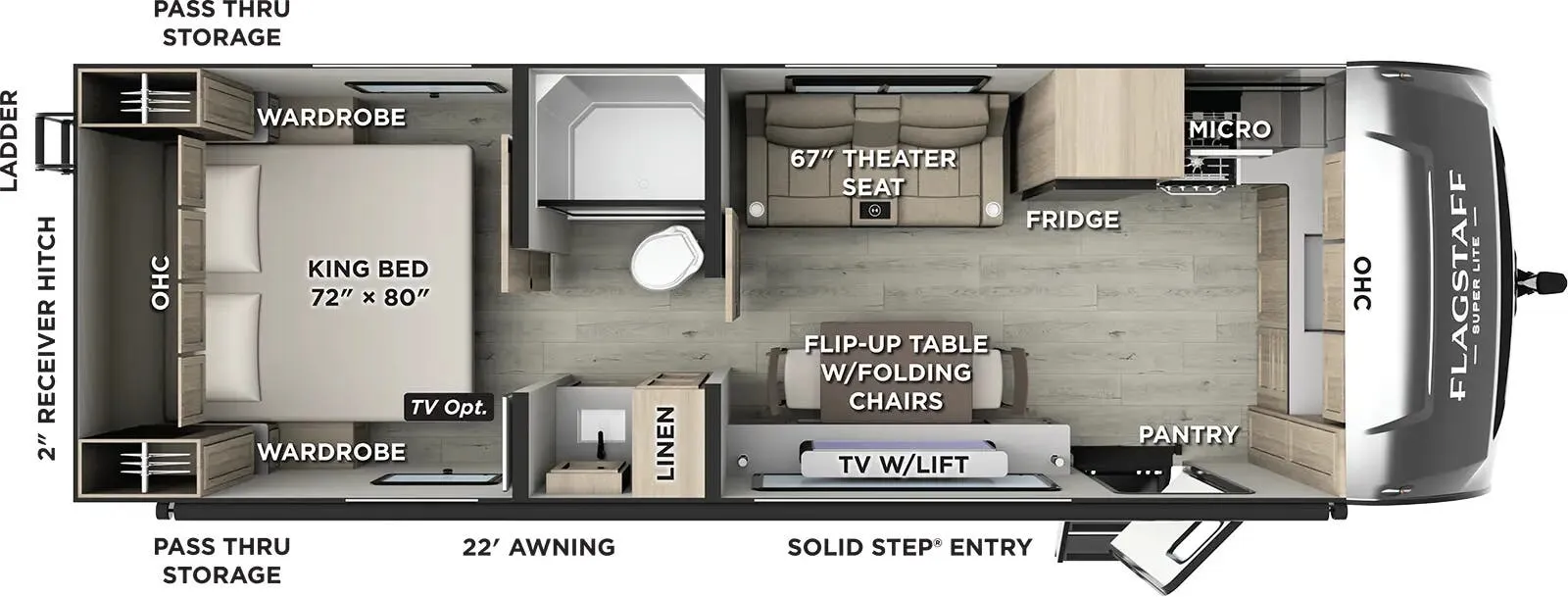 2026 Forest River Flagstaff Super Lite 30FKT - Floor plan