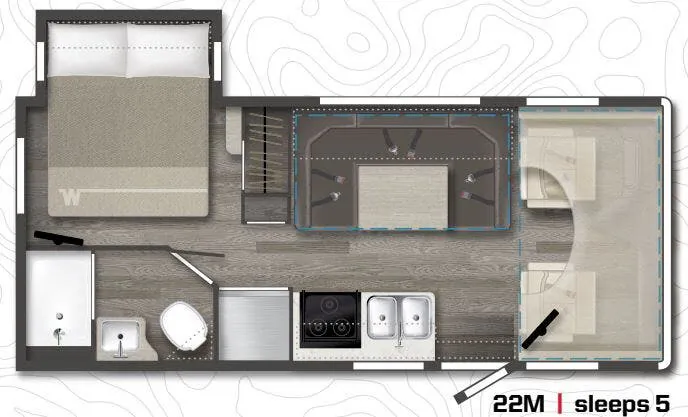 Winnebago Spirit 22M floor plan