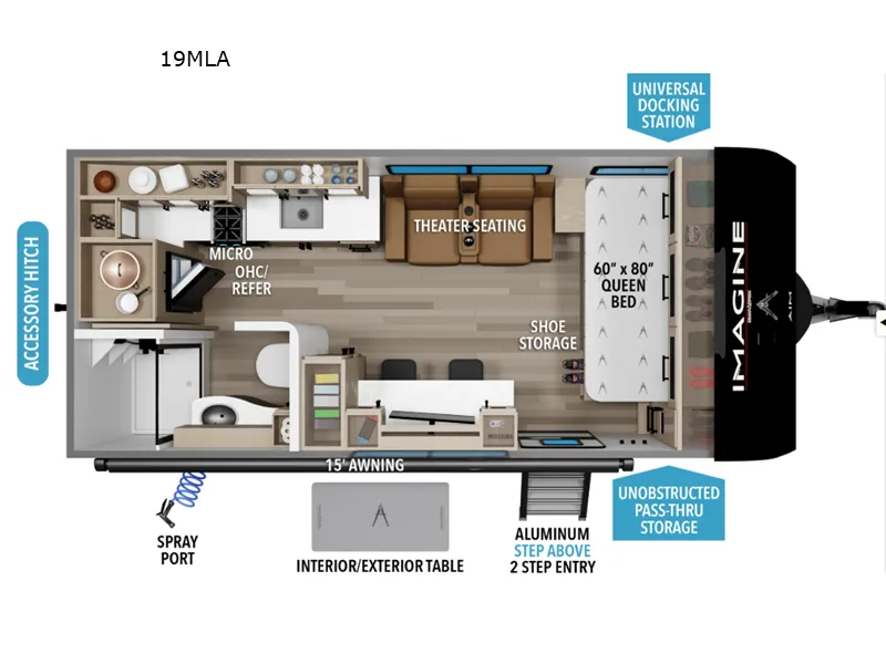 2026 Grand Design Imagine AIM 19MLA floor plan