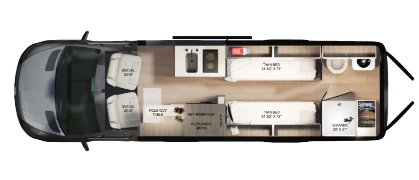 Coach House Arriva 24 TB floor plan
