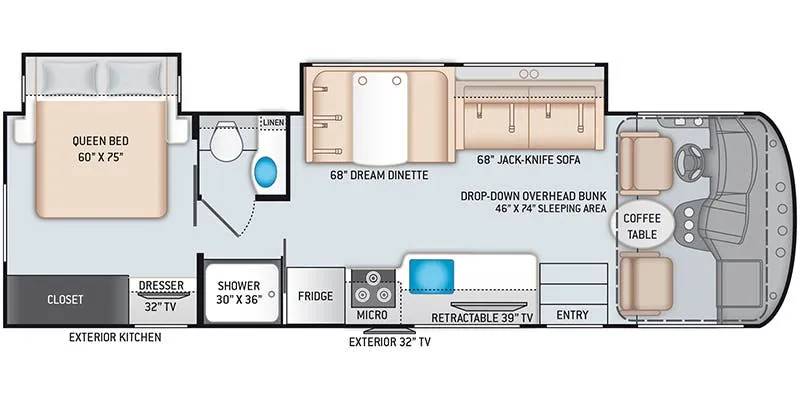 Thor Motor Coach A.C.E 30.3 floor plan