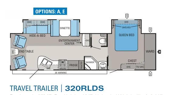 2011 Jayco Eagle 320RLDS - Floor plan