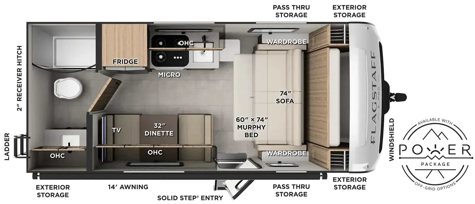 Forest River Flagstaff E-Pro E191FDT floor plan