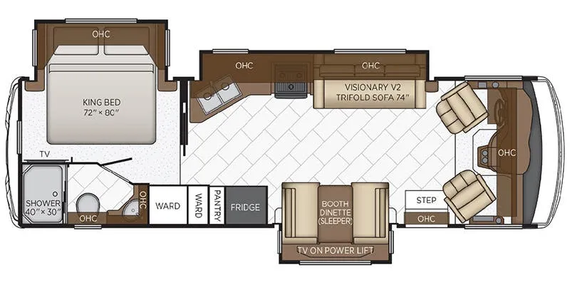 Newmar Bay Star 3005 floor plan