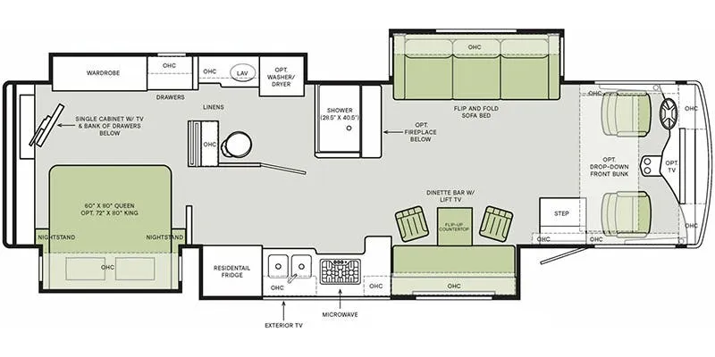 2025 Tiffin Open Road Allegro 34 PA floor plan