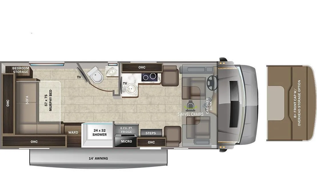 Entegra Coach Qwest 24N floor plan