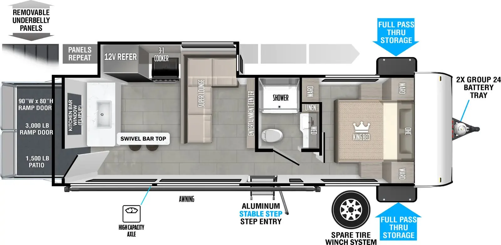 Forest River Salem FSX Max Series 269VC floor plan
