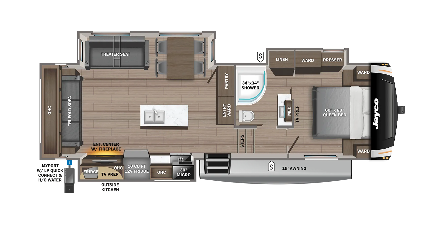 2023 Jayco Eagle 28.5RSTS - Floor plan