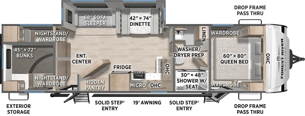 2026 Palomino Solaire 3150TBSS floor plan