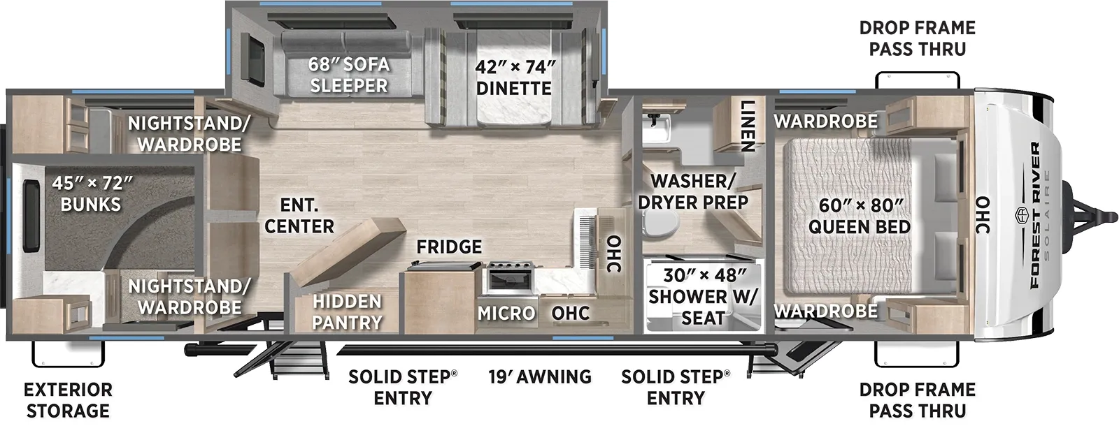 2026 Palomino Solaire 3150TBSS - Floor plan