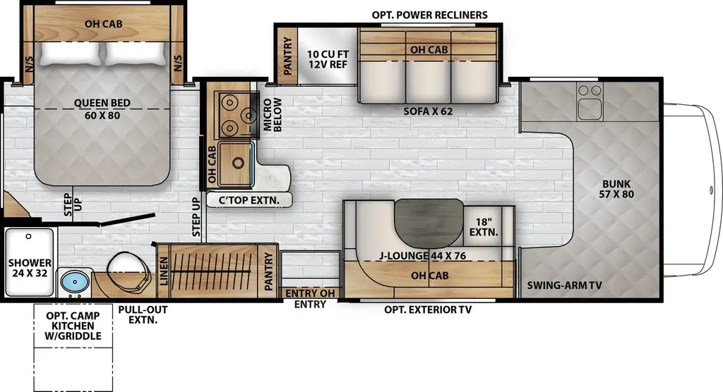 2026 Coachmen Freelander 26DS floor plan