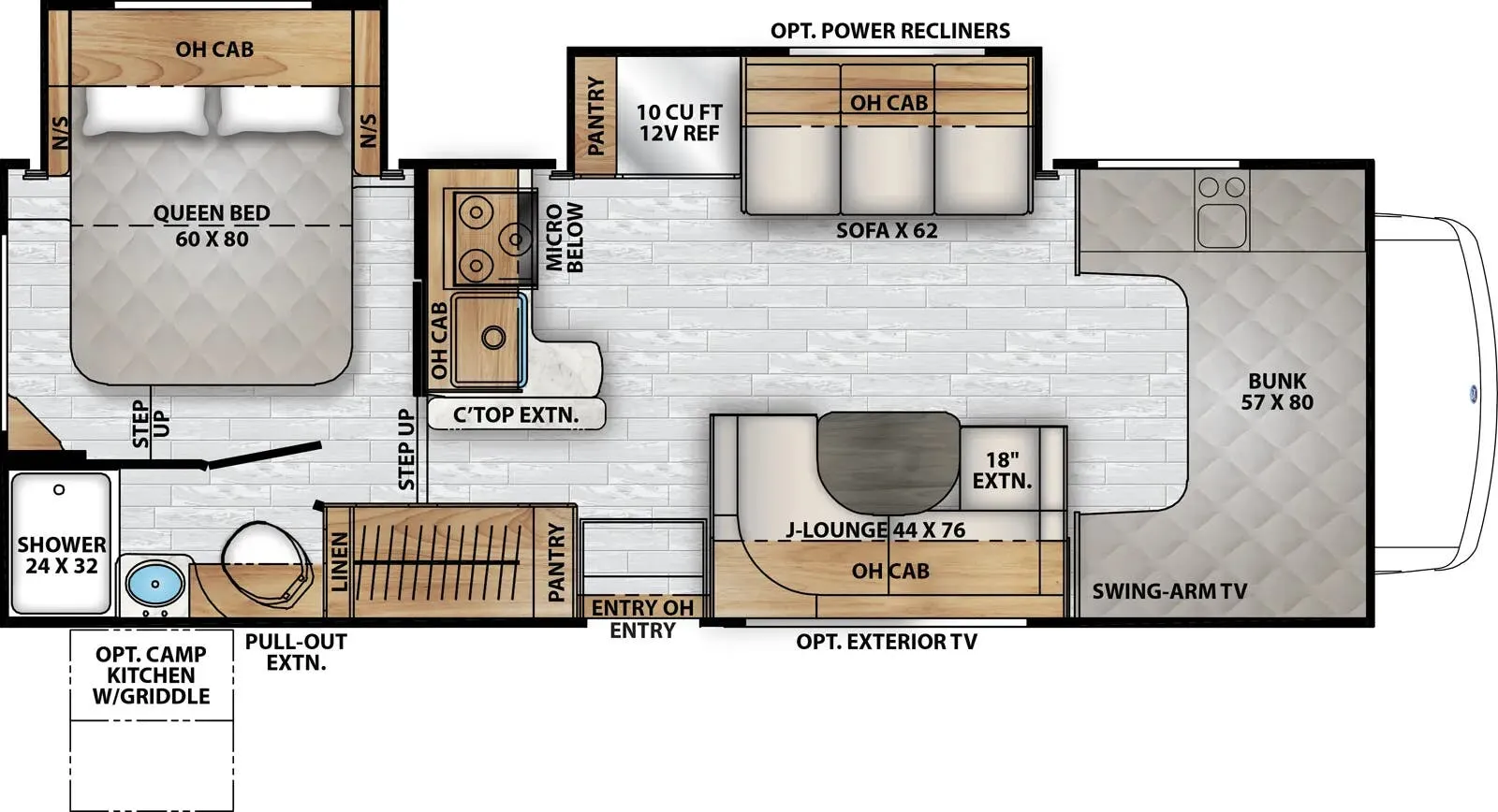 2026 Coachmen Freelander 26DS - Floor plan