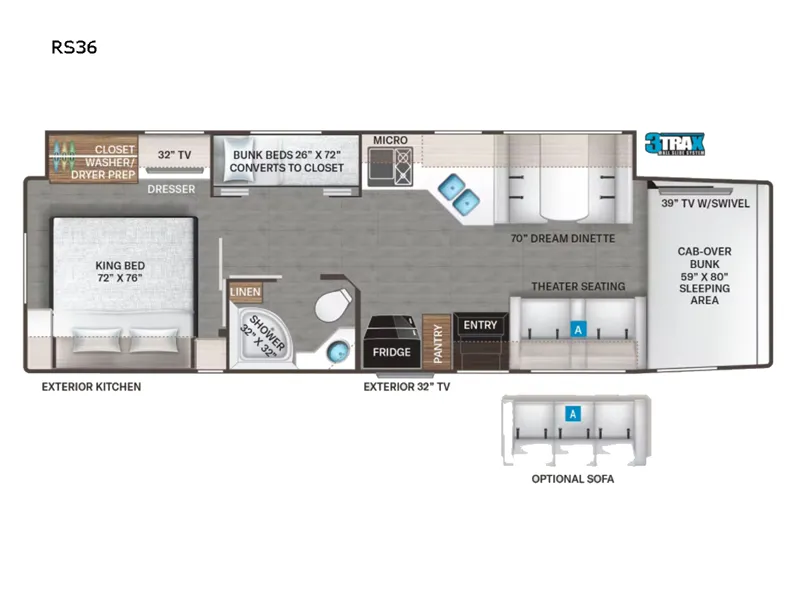 2022 Thor Motor Coach Magnitude RS36 floor plan