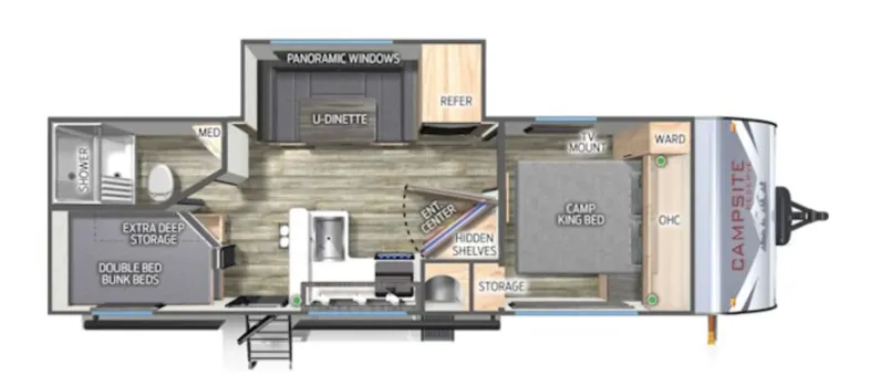 2024 Forest River Campsite Reserve 23LM - Floor plan