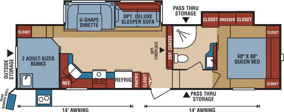 K-Z Durango 1500 D286BHD floor plan