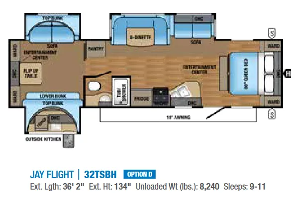 Jayco Jay Flight 32TSBH floor plan