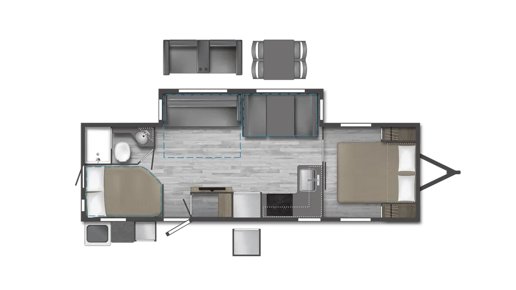 2024 Winnebago Minnie 2801BHS floor plan