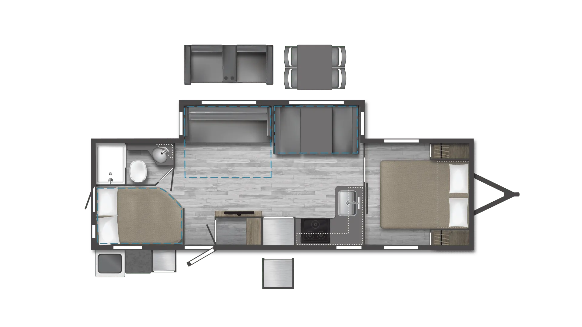 2024 Winnebago Minnie 2801BHS - Floor plan