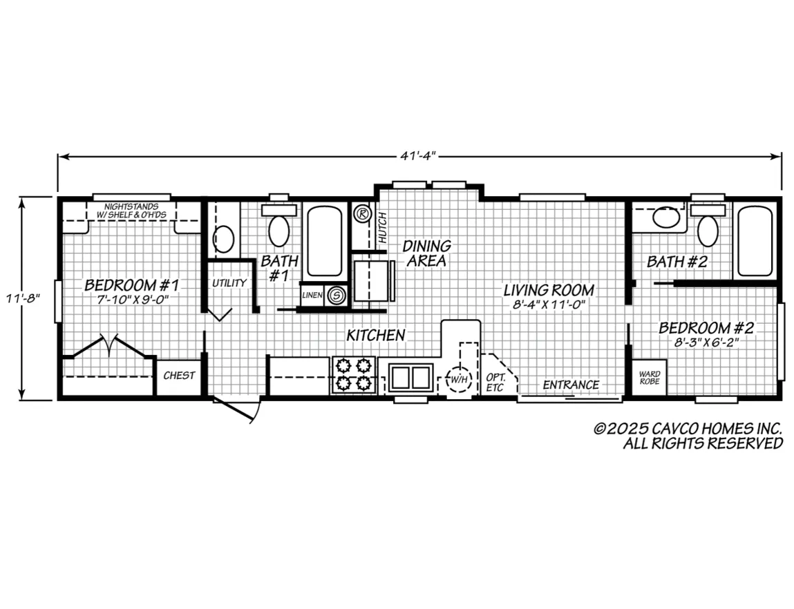 Chariot Eagle Coastal Cottages 12422A floor plan