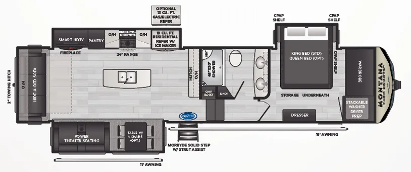 Keystone Montana High Country 331RL floor plan