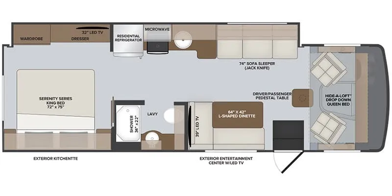 Holiday Rambler Admiral 29M floor plan