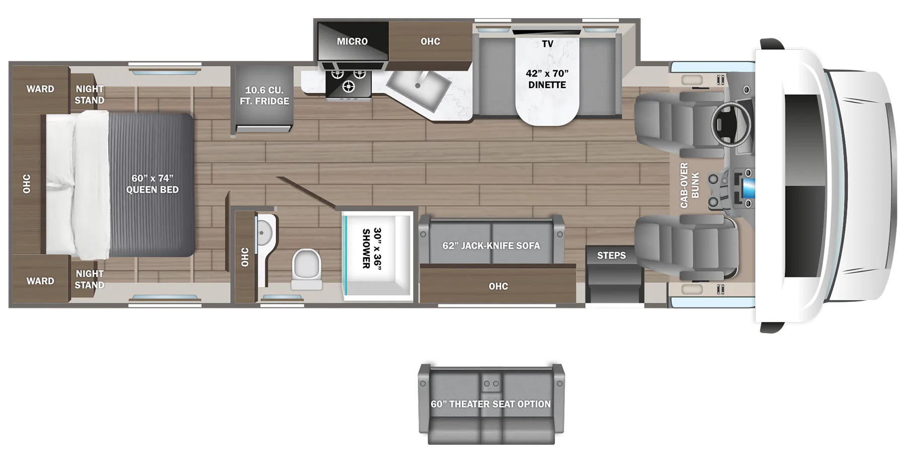 Jayco Redhawk 27G floor plan