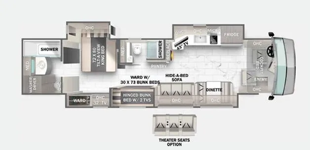 Forest River Berkshire 40F floor plan