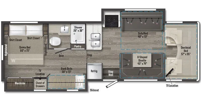 2023 Winnebago Minnie Winnie 31H - Floor plan