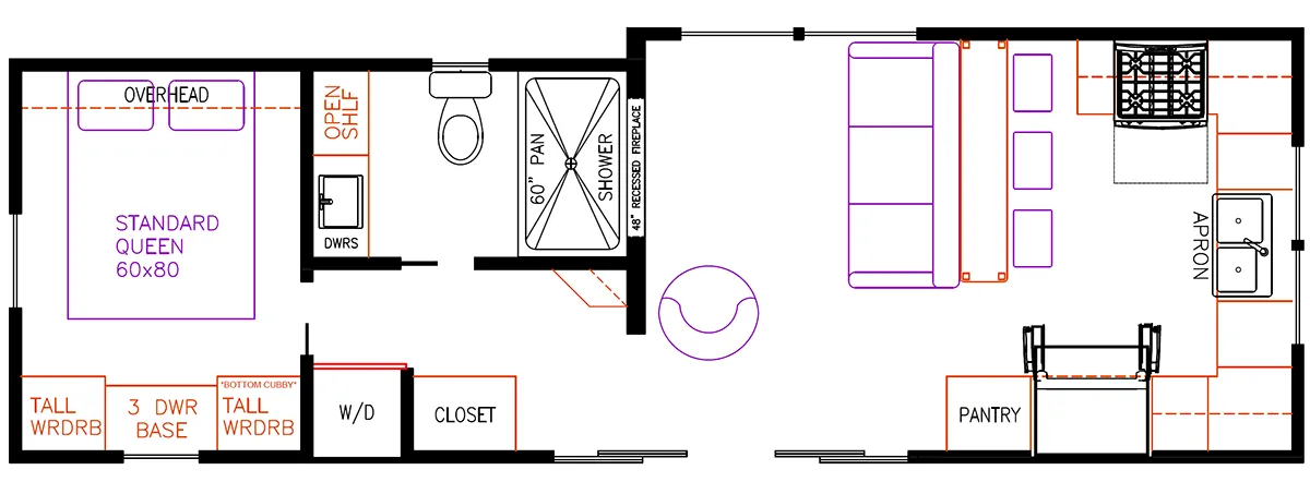 Elevation Park Model Company 5 Series 5-114 floor plan
