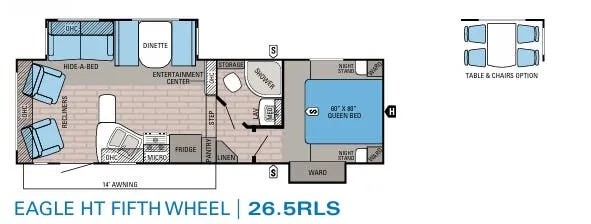 2015 Jayco Eagle HT 265RLS - Floor plan