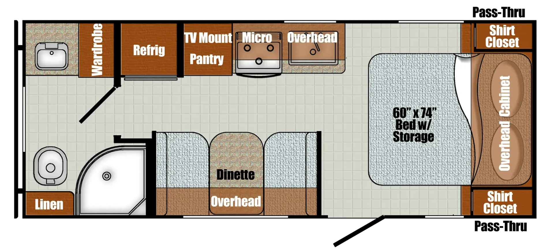 Gulf Stream Yellowstone Vintage 19RBS floor plan
