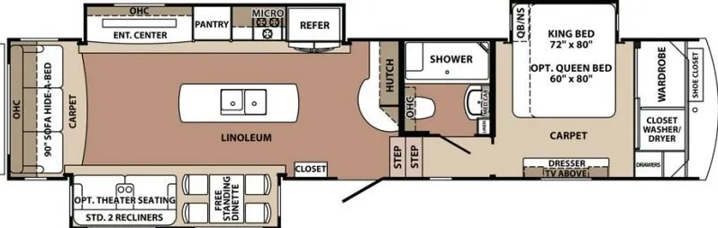 Forest River Cardinal Limited 3655RSLE floor plan