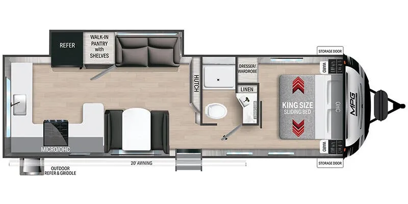 Cruiser RV MPG MPG 2920RK floor plan