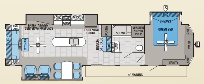 Jayco Jay Flight Bungalow 40RLTS floor plan
