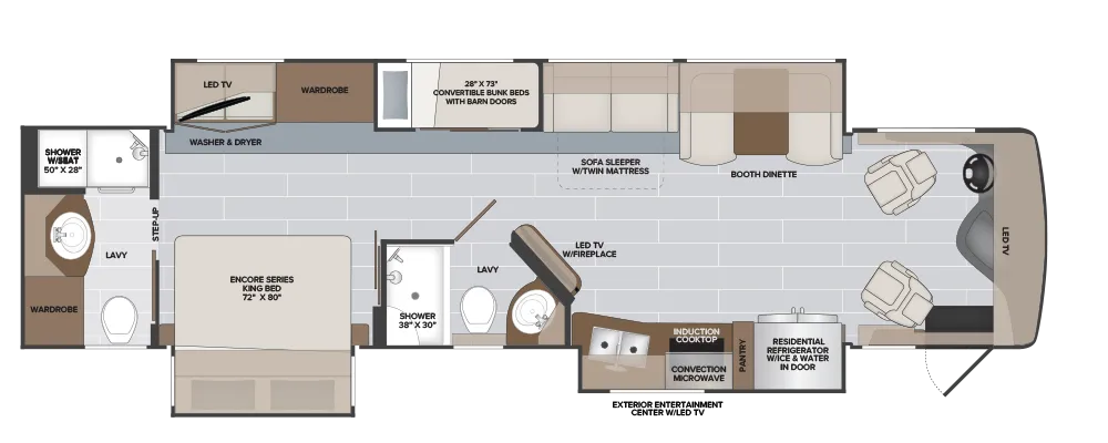 Holiday Rambler Endeavor 38N floor plan
