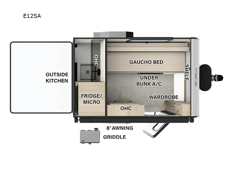 2025 Forest River Flagstaff E12SA - Floor plan