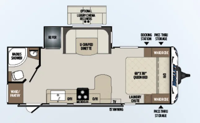 Keystone Bullet 221RBSWE floor plan
