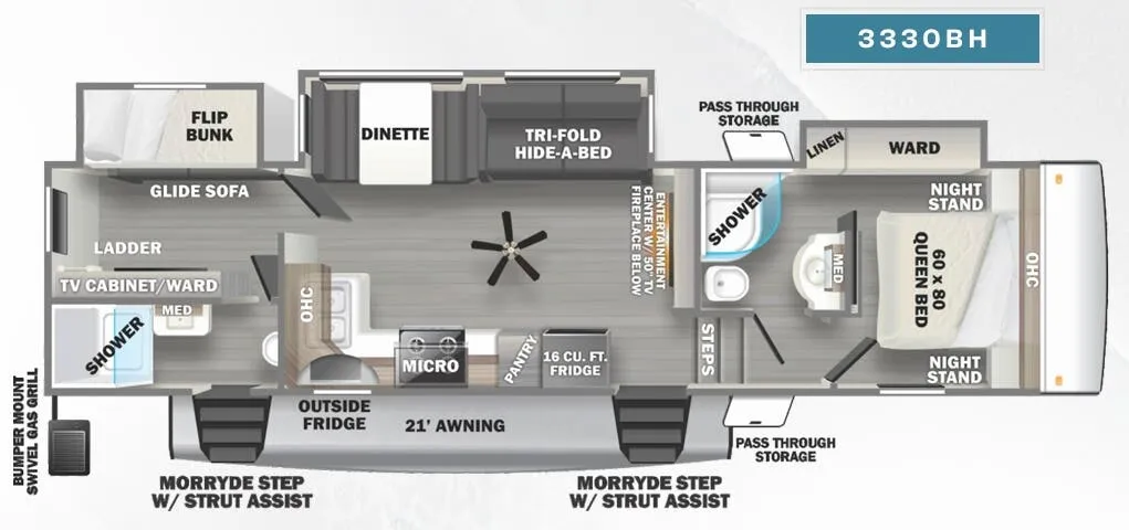 Forest River Sierra 3330BH floor plan