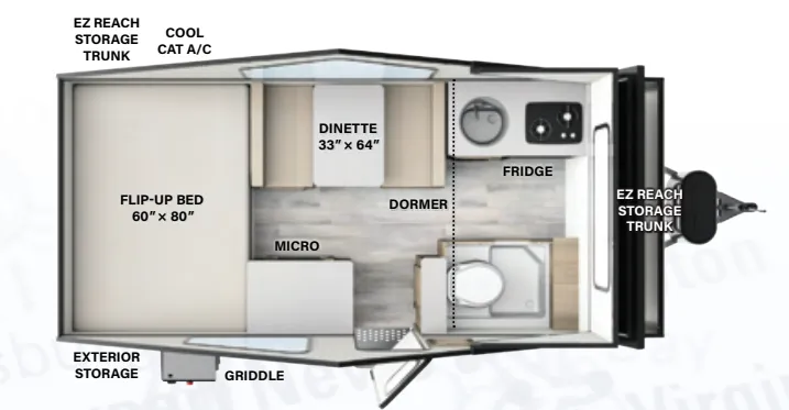 Forest River Rockwood Hard Side A214HW floor plan