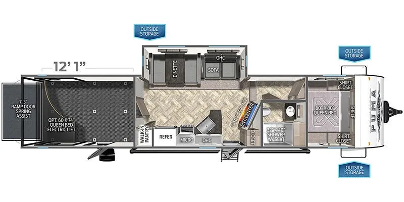 Palomino Puma Unleashed 382THS floor plan