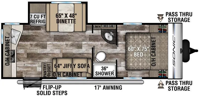 Venture RV Sonic SN231VRK floor plan