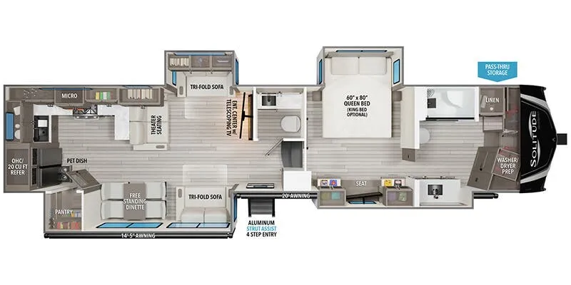 2025 Grand Design Solitude 417KB - Floor plan