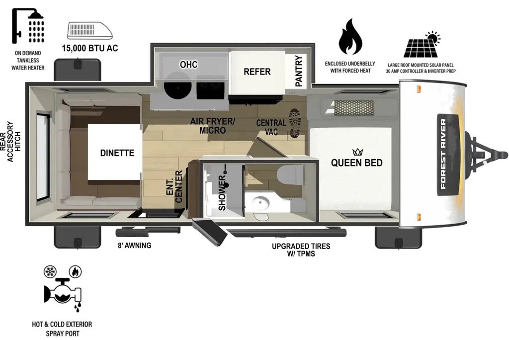2022 Forest River R-Pod 190 floor plan